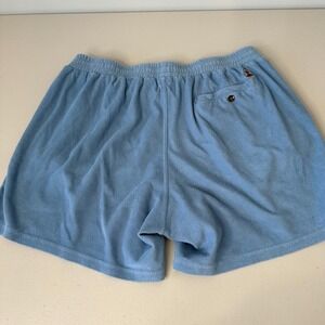 Dandy Del Mar Shorts XL Blue Terry Cloth Pockets Elastic Waist Pull on